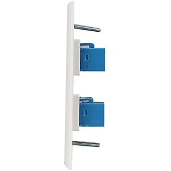 Ethernet Veggkontakt 4 Port Veggplate Hunn-hunn Kompatibel Med For Cat7/6/6e/5/5e Ethernet Enheter