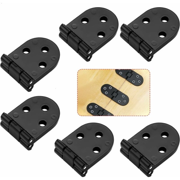 12Pcs Folding Flip Top Hinge,Round Edge Backflap Hinges 180 Degree Zinc Alloy Hinges, Furniture Hinge for Cabinets, Table, Folding Table