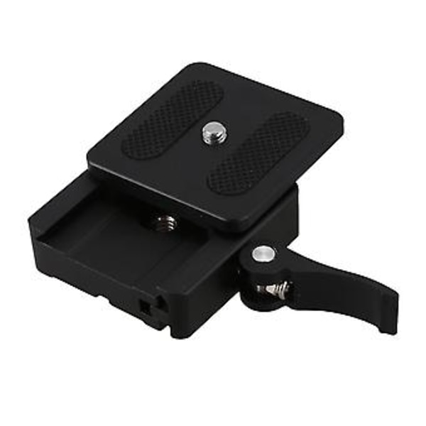 Aluminium 1/4 tomme & 3/8 tomme Quick Release Plade + Klemme Adapter Mount W/lås Til Dslr Kamera Tripod