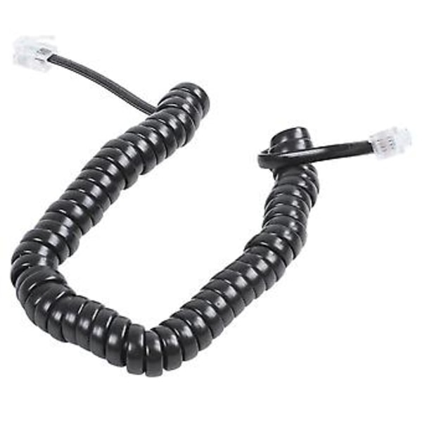 9.3\" Svart Rj9 Telefon Modem Spiral Sladd Kabel