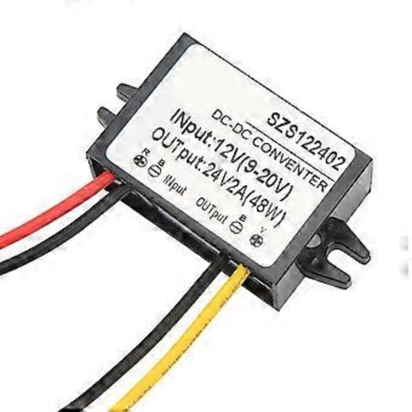 DC till DC Step Up Modul IP67 Vattentätt PP Hölje Boost Spänningsomvandlare Modul 12V 9-20V till 24V 2A