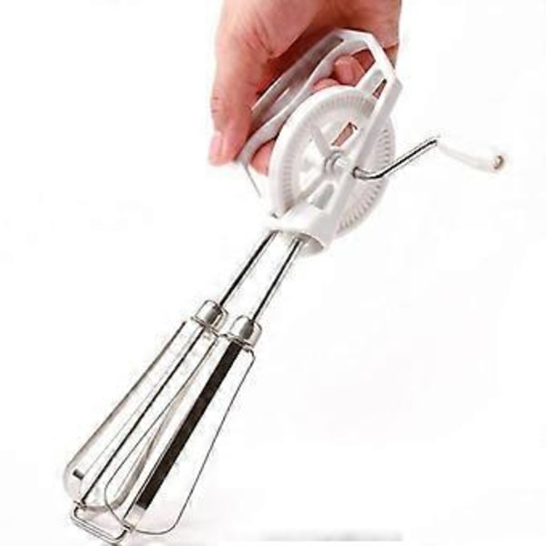 Roterande Manuell Handvisp Äggvispare Mixer Blender Rostfritt Stål Köksredskap