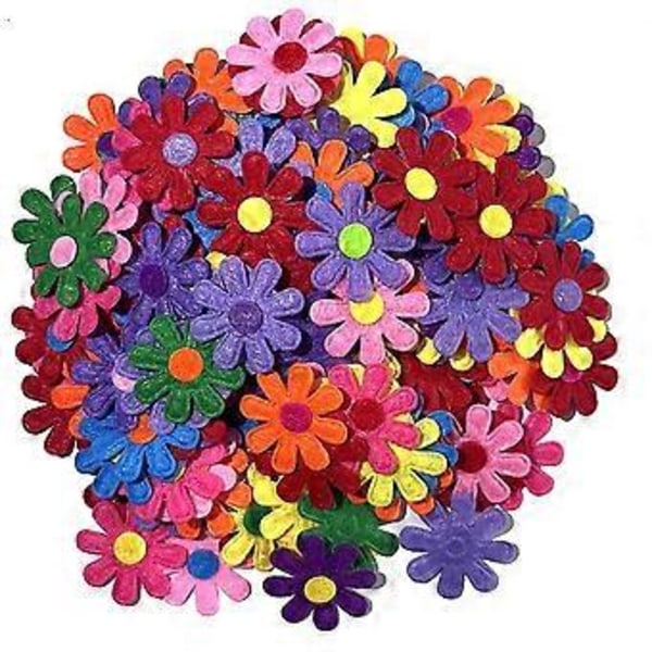 300 st Non Woven Filt Tyg Blommor Väggdekorationer för Skola Klassrum Handgjort DIY Material Party Dekor Hantverk
