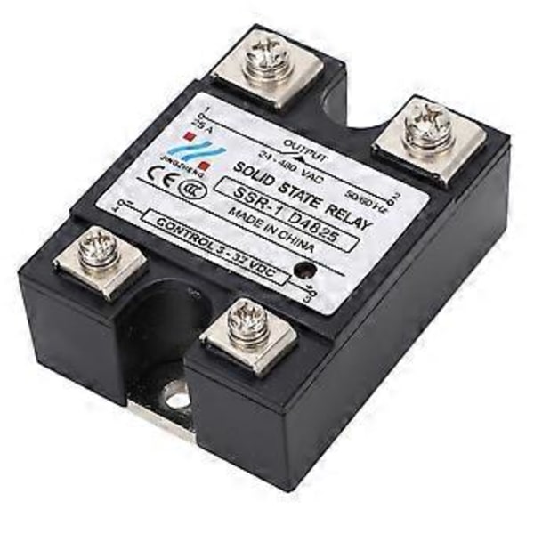 DC - AC Solid State -rele, nopea kytkin, tärinänesto, palonestoaine, SSR-moduuli 25A 24-480VAC