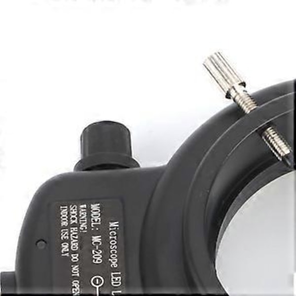 Mikroskoopin LED-valo, teollinen säädettävä 144 LED-rengasvalo mustalla kuorella AC100-240V EU-pistoke