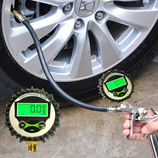 3 typer digital manometer däcktrycksmätare med metallkontakt för bil