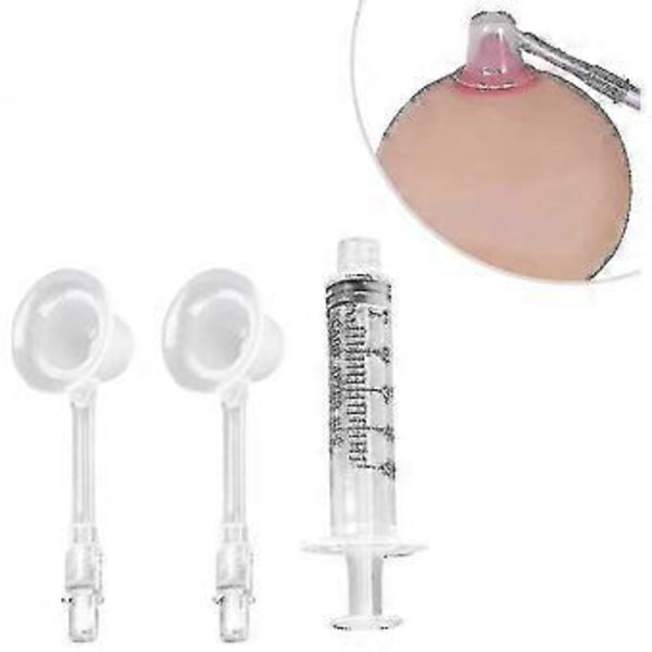 2 stk. Brystvortekorrektor Aspirator Amming Sugekopp For Flate Inverterte Tilbaketrekninger