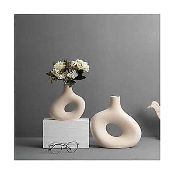 Keramisk blomvas för R, Boho R vas för bröllop matbord hylla R S