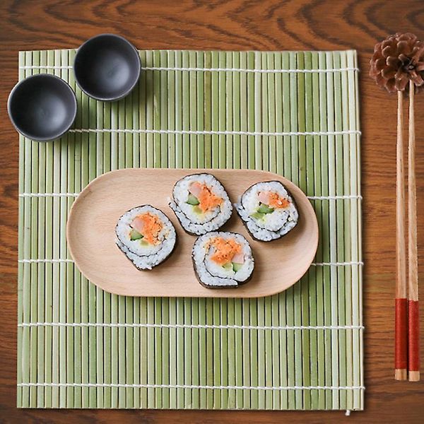 Sushi Gardin Grön Läder Bambu Gardin Mögel