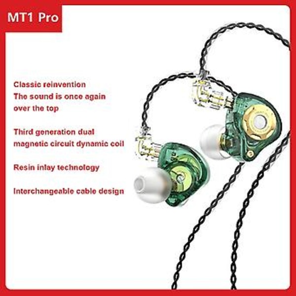 Mt1 Pro Unilateral Ring Kablet Et Hi-fi 1dd 2 Pin In-ear Mobil Ph Wire- Sports Et