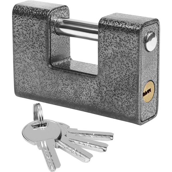 Robust utvändig buffert med 4 nycklar - Robust stålbuffert - 12 mm tjocklek - skyddar garage- och containerportar.