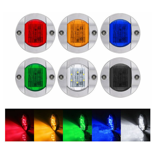 10 kpl:n erä merenkulkualuksia varten tarkoitettuja 4 LED-takavaloa, 12 V:n vedenpitävät turvavalot - valkoinen