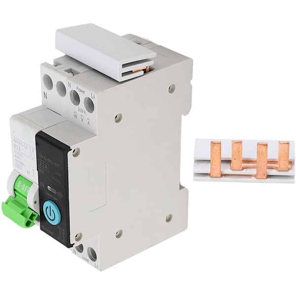 Smart WiFi Circuit Breaker with Measuring Remote Circuit Breaker Leakage Protection Switch 230V 1P+N 32A