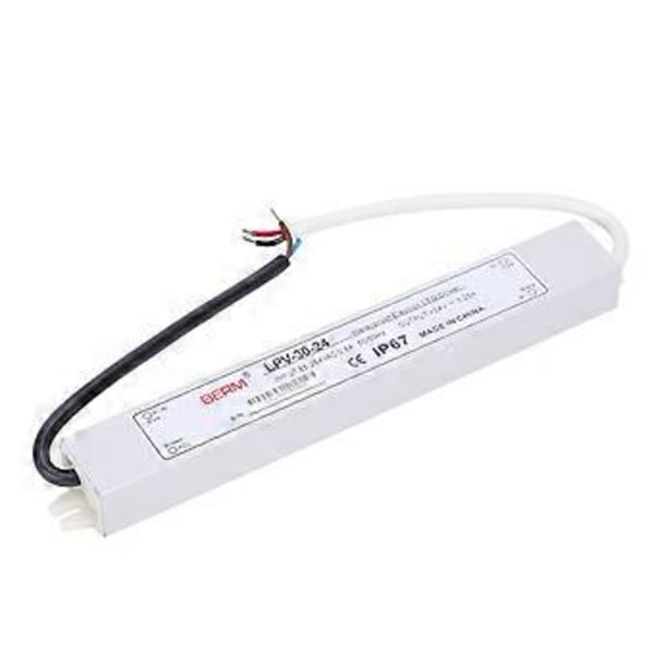 BERM Vandtæt Strømforsyning Aluminiumlegering Switch Transformer Driver DC24V 30W LPV-30-24