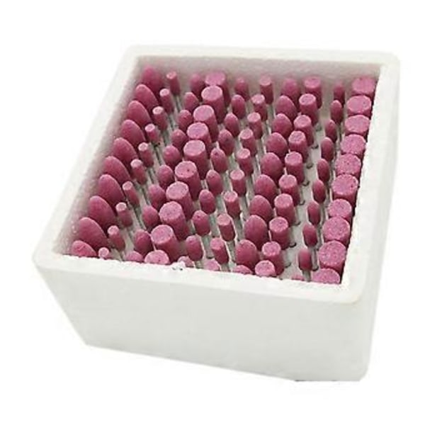 100 ST/Låda Slipsten Polering Sliphuvud Elektrisk Borr Bits Hjul 4-10mm för Borr Roterande Verktyg 3mm