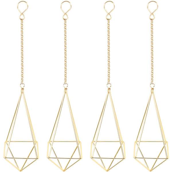 4 Pakker Luftplante Hengende Stativ Himmeli Dekor Geometrisk Planter Hengende Luftplanter Tillandsia Hengende Stativ