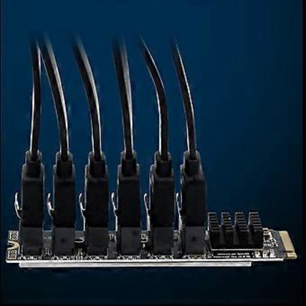 Intern 6 Port Sata III 6GB/S Pci-E Controller Kort til Desktop Support SSD