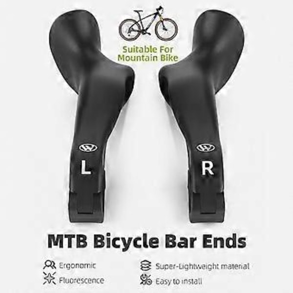 Cykelstyre Ändar Ergonomiska Halkfria MTB Mountainbike Styre Ändar för 21.8-22.8mm Styre