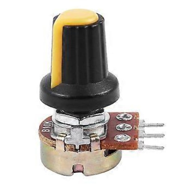5kpl 10k Ohm 3-nastainen lineaarinen kartio Audio B-tyypin potentiometri