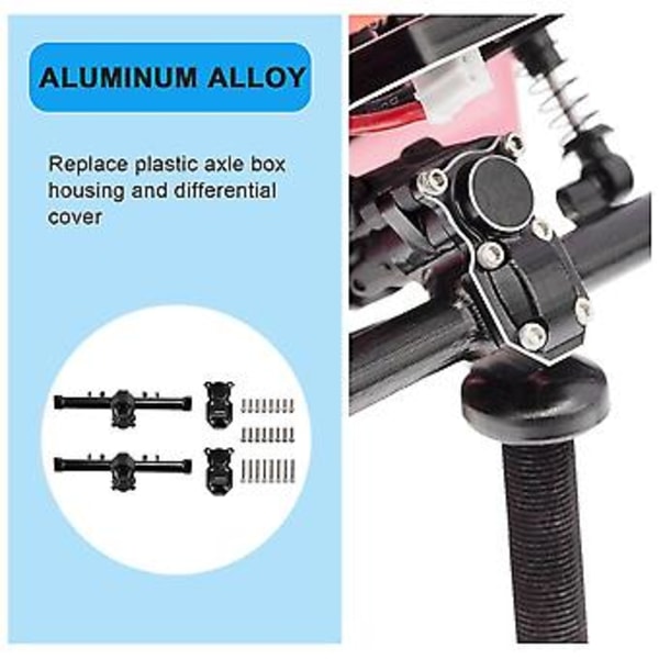 Til 1/24 Rc Crawler Bil Axial Scx24 90081 Axi00002 Dele Metal Front & Bagaksel Diff Cover Opgradering