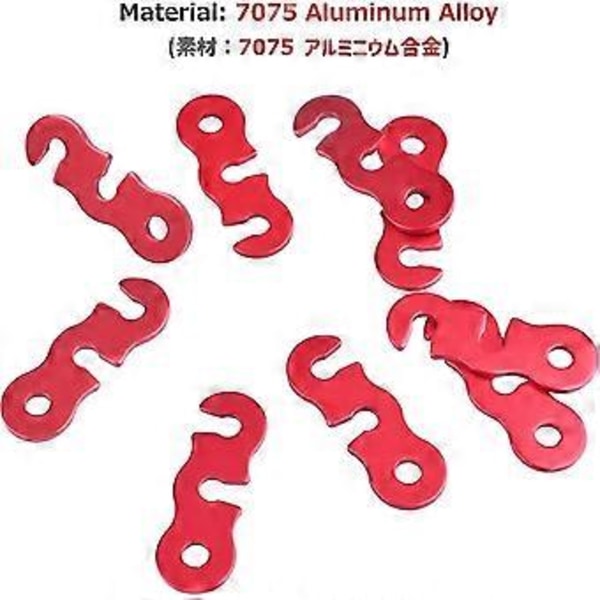 Aluminium Guyline Spännare Guy Rep Justerare Vindlina Spänne 12-pack Lättvikt För Camping Vandring Backpacking Picknick Utomhus Tält Tillbehör
