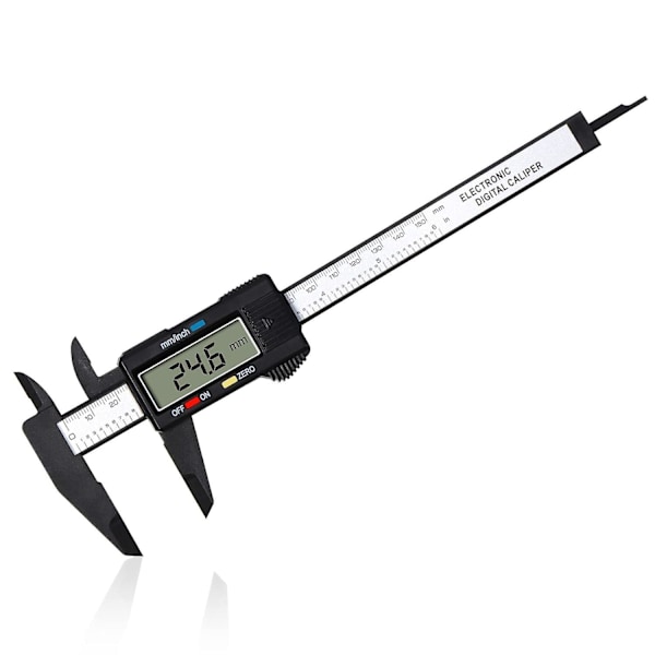 Digitaalinen mitta 150mm/6 tuumaa, elektroninen digitaalinen mittaharppi suurella LCD-näytöllä ulkomikrometrin, sisä- ja syvyysmittaukseen