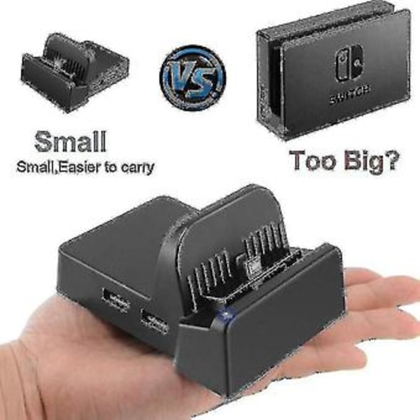 Bärbar Mini Switch Tv Dockningsstation Laddningsställ Ersättning För Switch Dock Set, Kompakt Swi