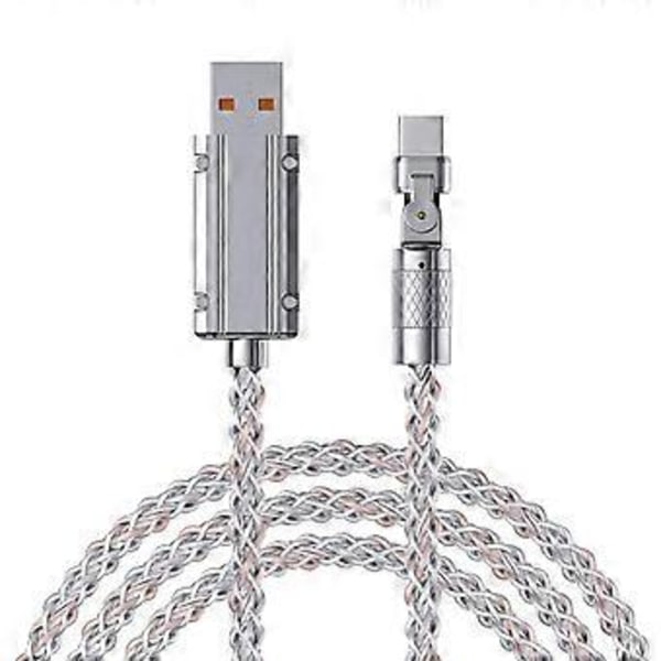 180 astetta kääntyvä RGB-hehkulaturijohto 6A 120W pikalatauskaapelit matkapuhelimen johdolle 1m Type C -portti