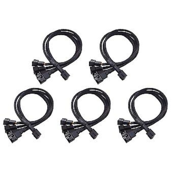 5st 1 till 4 Datorfläktkabel 4pin PWM Temperaturkontrollkabel