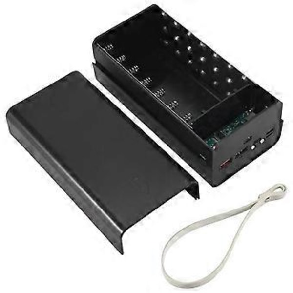 21X18650 Batterifodral Svetsfri Powerbank-fodral PD med Lampa 18650 Batteriladdningsbox Löstagbar Bärbar DIY-skal