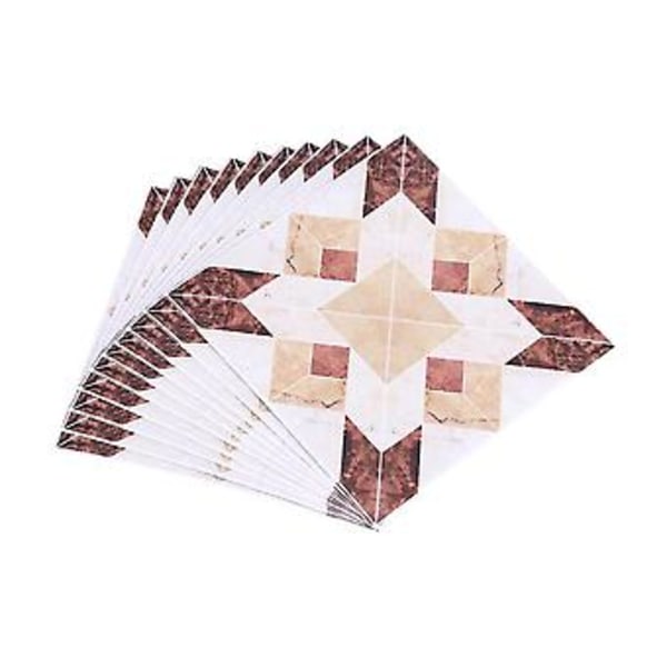10 arkkia itseliimautuvia PVC-laattalattia-seinätarroja 3D-tarroja kodin sisustukseen Twill-kalvo