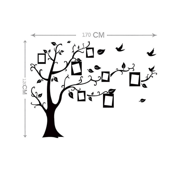 Wall Decal Tree, Diy Wall Sticker Sticker, With Picture Frame Photo Tree Wall Sticker, Wall Decoration For Bedroom Living Room Children's Ro