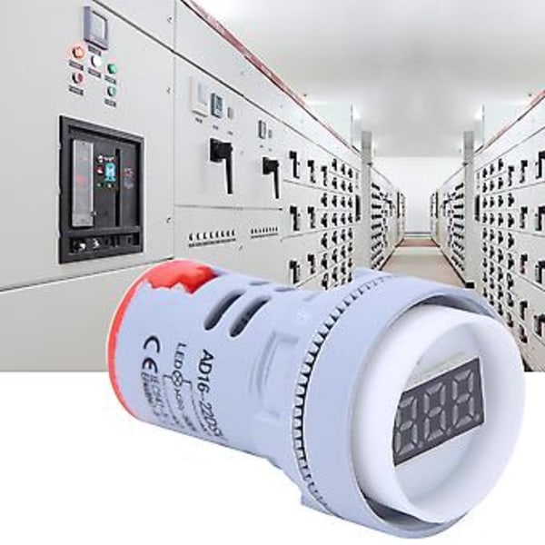 AD16-22DS LED Indikatorlys Digitalt Display Voltmeter AC 60V-500V Spændingsmåler Rød