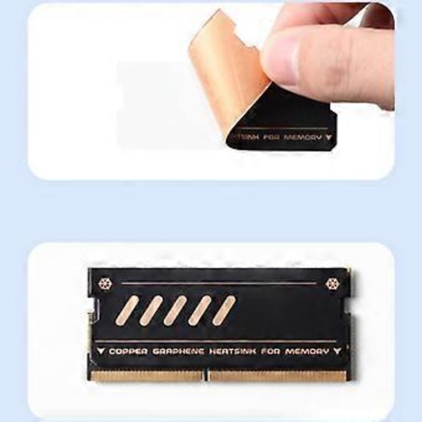 Notebook Hukommelse Kobber Metal Køleplade Køleradiator til DDR4/5 Hukommelse