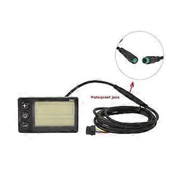 S866 Elektrisk Cykel LCD Display Elektrisk Scooter Display Meter Kontrolpanel Med Vandtæt Stik An