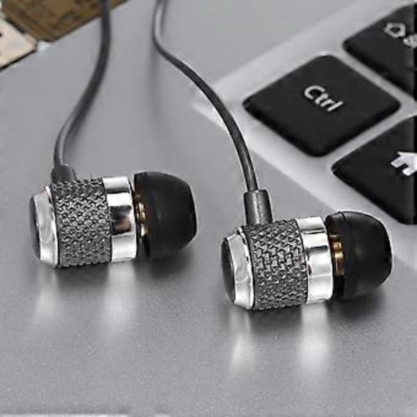 3,5 mm:n langalliset nappikuulokkeet stereomusiikilla, älypuhelimen kuulokkeet, handsfree-mikrofoni