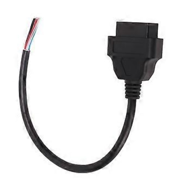 3 kpl 30 cm OBD2-kaapelisovitin 16-nastainen uros - värillinen paljas johto diagnostiikan jatkojohto