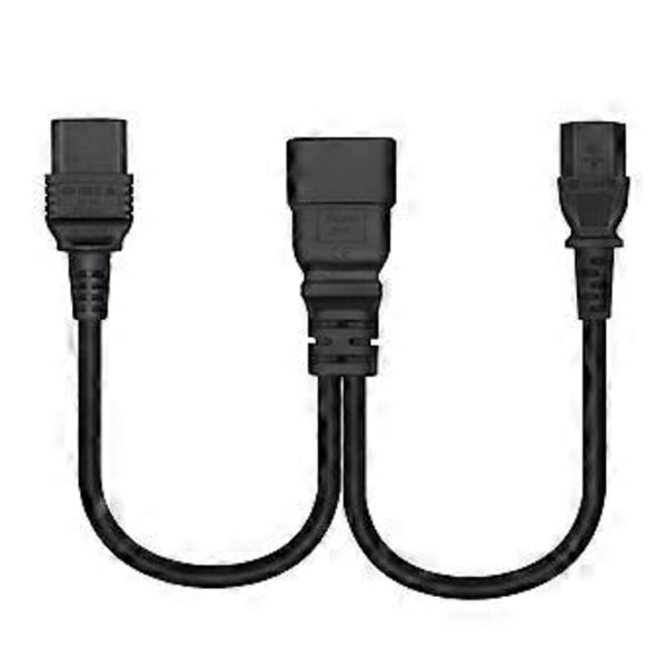 IEC 320 C20 til C13+C19 Strømkabel C20 Han til C13+C19 Y Splitter Adapter Forlænger Strømkabel til Computer Printer