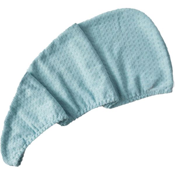 Mikrofiberhårhandduk, mikrofiberhårhandduksomslag, absorberande och snabbtorkande hårturban för kvinnor blå