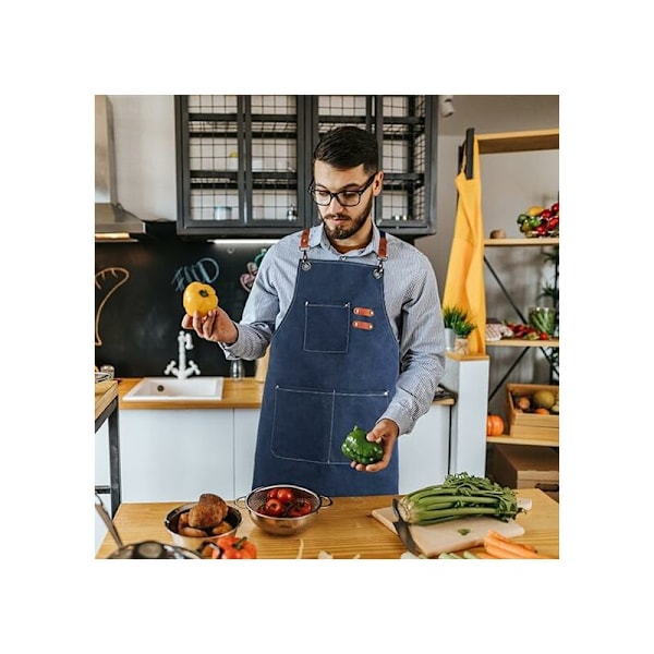 Kjøkkenforkle, arbeidsforkle, grillforkle, for grill, restaurant, hage, grill, kafé