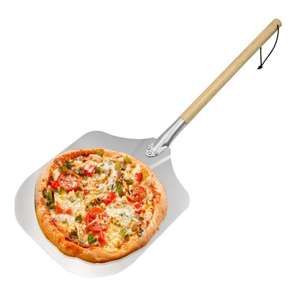 Pizza shovel, aluminum, wooden handle, professional spatula for oven, 35cm natural/silver - RWApizza oven accessory