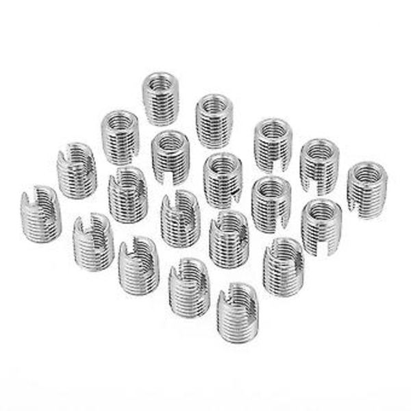 M8x15mm Kierreruuvi Itsekierteittävät Sus303 Helikaaliset Ruostumattomasta Teräksestä Valmistetut Insertit (20kpl)