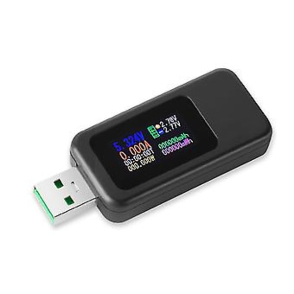 USB 3.0 Tester Strømmåler 4-30V 0-6.5A USB Spændings- og Strømtester Detektor, Digital Voltmeter Amperemeter Power Bank Kapacitetstester med IPS Farve Di