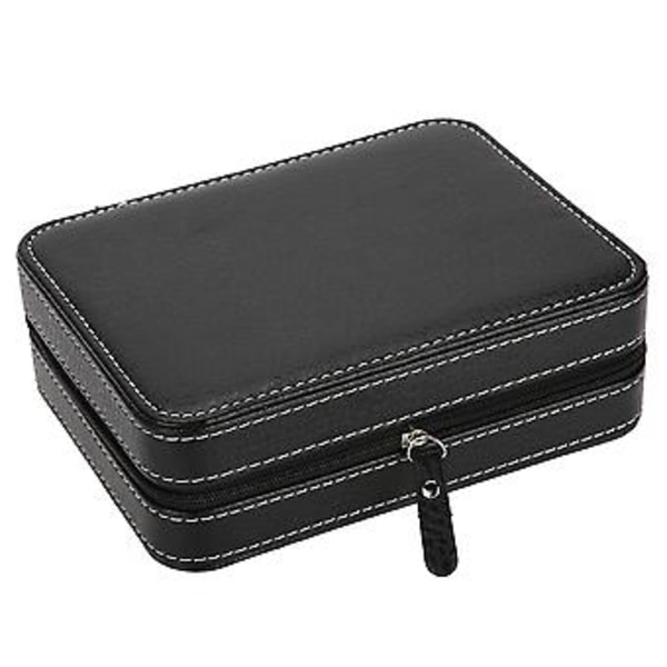4 Fack Bärbar Rese Klocka Display Förvaringslåda Dragkedja Samlarfodral Organizer