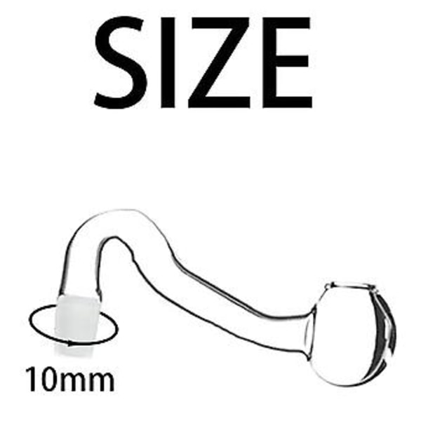 10-pack Böjd S Klar Glas Glasanslutningsadapter (10mm)