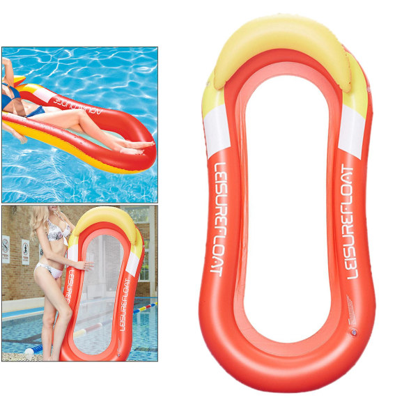Vattenhängmatta Recliner Uppblåsbar Flytande Simmadrass Havsbad Ring Pool Party Leksak Lounge Säng För Simning