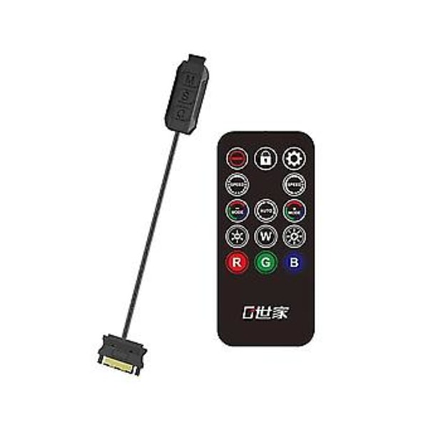 Lc-s50 Argb 5v 3pin Til Sata Strømforsyning Bundkort Synkroniseringsinterface Lyscontroller Til Compu