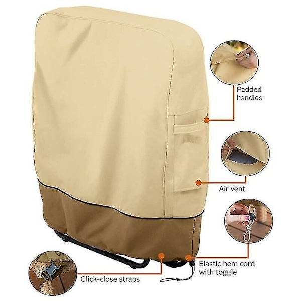 Överdrag för utomhusfällstolar, 190t Oxford vattentätt tyg, 93 X 82 cm