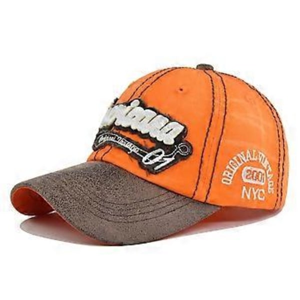Tredimensionel broderi baseballkasket ruskind broderet skyggekasket vasket gammel solskærm buet skygge hat bred skygge hat