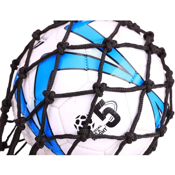 Black Sports Mesh Equipment Bag For Volleyball, Basketball, Football, Soccer - Single Ball Carry Mesh Storage Net Bag